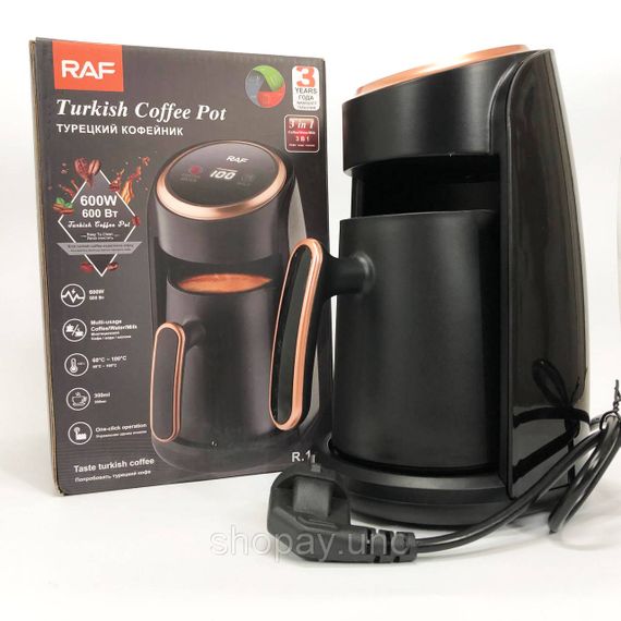 Электрическая турка для настоящего вкуса кофе RAF-R.116 300 мл 600Вт, Электротурка 0.5л ZW-86 | Зображення 5