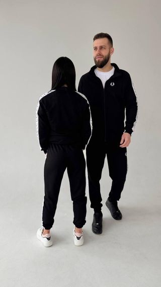 Спортивний костюм унісекс Fred Perry кофта на молнії чорний | Зображення 2