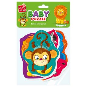 Детские беби пазлы "Зоопарк" VT1106-88 картинки - 4 шт