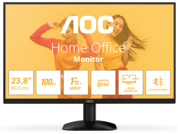 Монiтор 23.8" AOC 24B35HM2 Black