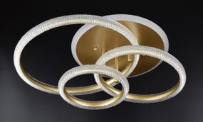 Люстра світлодіодна стельова LED світильник для квартири на стелю лед 26325 Золото 16х37х50 см.