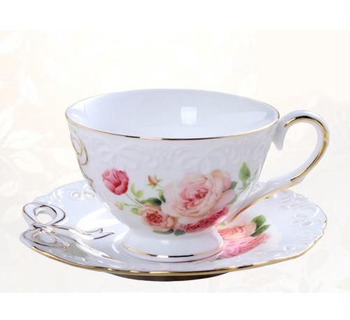 Чайна пара "Бант" чашка 220мл з блюдцем