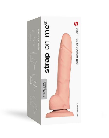 Реалистичный фаллоимитатор Strap-On-Me SOFT REALISTIC DILDO Vanilla - Size S Sex Aura | Зображення 3