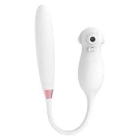 Вібратор подвійний білий Elva Dual Purpose (white) Sex Aura