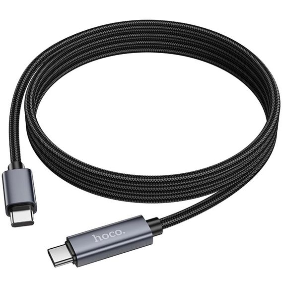 Дата кабель Hoco X112 Favor with display Type-C to Type-C 60W (1m) Black | Зображення 4