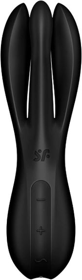 Кліторальний вібратор Satisfyer Threesome 2 Black, 3 гнучкі пальчики, 3 мотори | Зображення 4