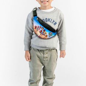 Сумка-бананка детская щенячий патруль"RAW PATROL" 32х15см,через плечо для мальчика (00282)