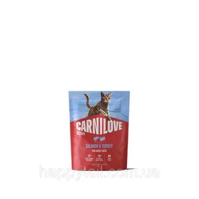 Беззерновой сухой корм Carnilove Active Salmon & Turkey для взрослых кошек лосось и индейка 400 г (арт. 173712)