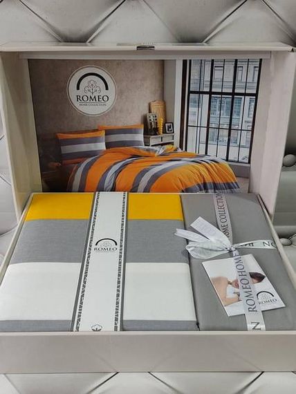 Постельное белье Romeo Ran.THICK YELLOW Ранфорс Хлопок Евро размер