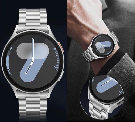 Металевий ремінець Primolux Solid для годинника Samsung Galaxy Watch 4 44mm SM-R870 - Silver | Зображення 5