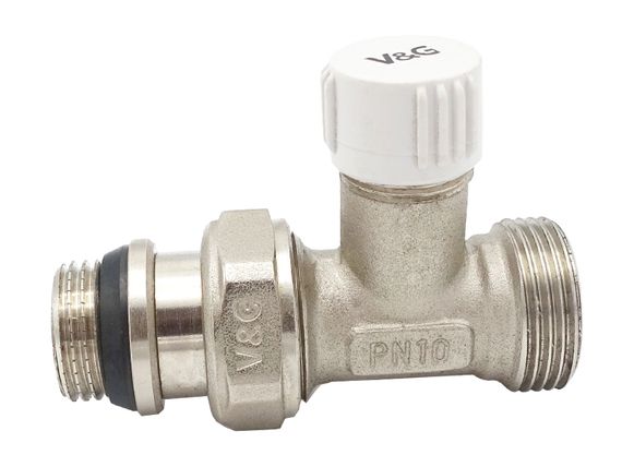 Радіаторний вентиль прямий налаштувальний Valogin 1/2" х 3/4" євроконус VG-602111 1/16 шт | Зображення 1