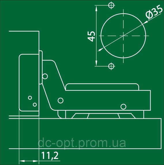 Петля внутренняя с доводчиком Сlip On ДС СтандартЛайн | Зображення 2