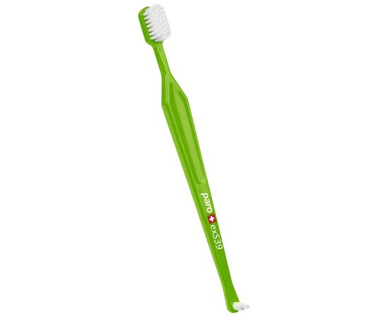Зубна щітка ультрам’яка paro® toothbrush exS39 з монопучковою насадкою, салатова