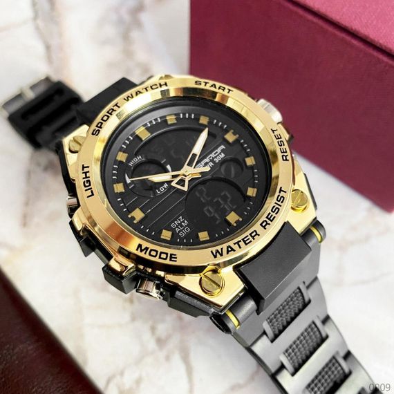 Чоловічий годинник Sanda 739 Black-Gold | Зображення 3