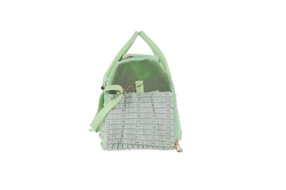 Сумка-переноска для собак і котів Misoko&Co, 51.5 см х 27 см х 25.5 см, зелений | Зображення 2