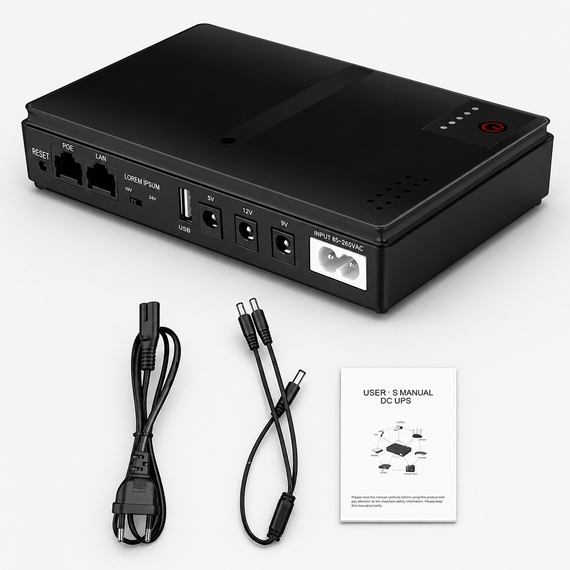 Портативный источник бесперебойного питания для роутера на 10400mAh DC1018P UPS для роутера WiFi | Зображення 1