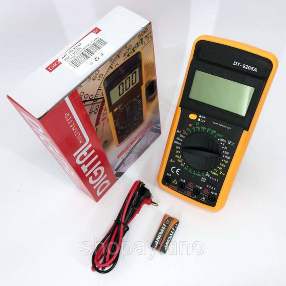 Мультиметри для роботи Digital Multimeter DT9205A, Мультиметр із функцією захисту від перевантаження ZH-62 | Зображення 8