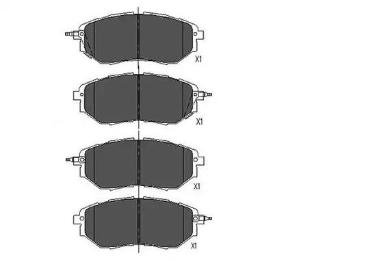 Колодки передні гальмівні Subaru Legacy IV/Outback 03-(akebono), KAVO PARTS (KBP8020) | Зображення 2