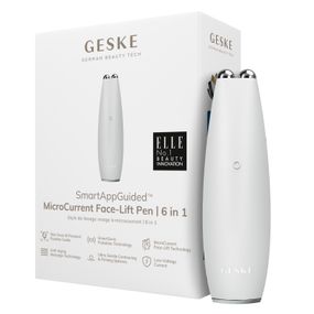 Мікрострумова ручка для підтяжки шкіри обличчя GESKE MicroCurrent Face-Lift Pen 6в1 white