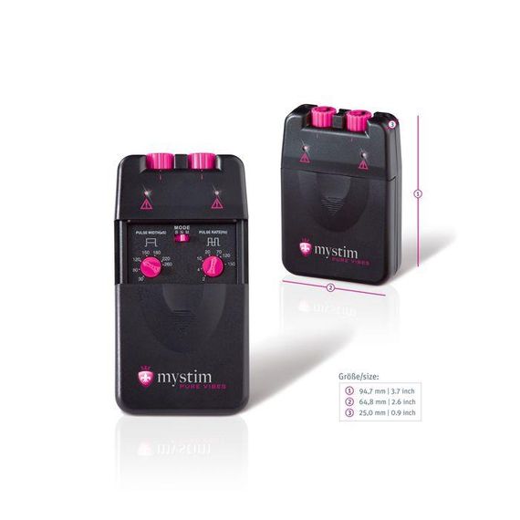 Електростимулятор Mystim Pure Vibes, 2 канали, 3 програми, механічні перемикачі sexstyle | Зображення 1