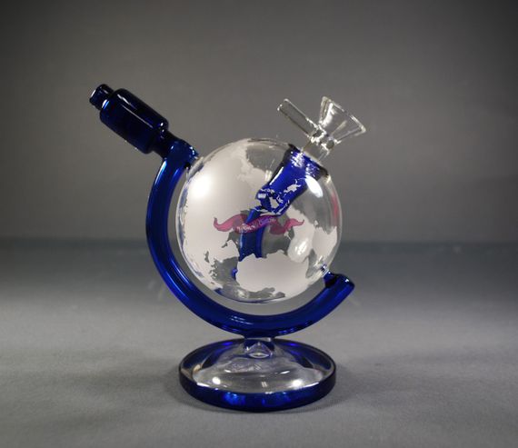 Стеклянная трубка Globe синяя