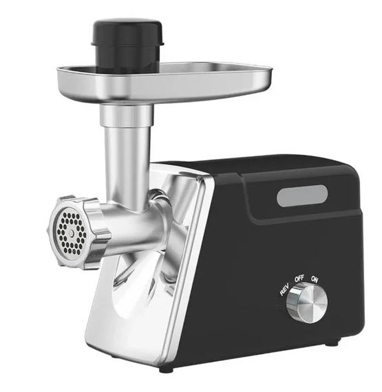 Електрична м’ясорубка Hoffmans HM-280 2000 Вт • Шнекова м’ясорубка з реверсом, 3 решітками та насадкою для ковбас