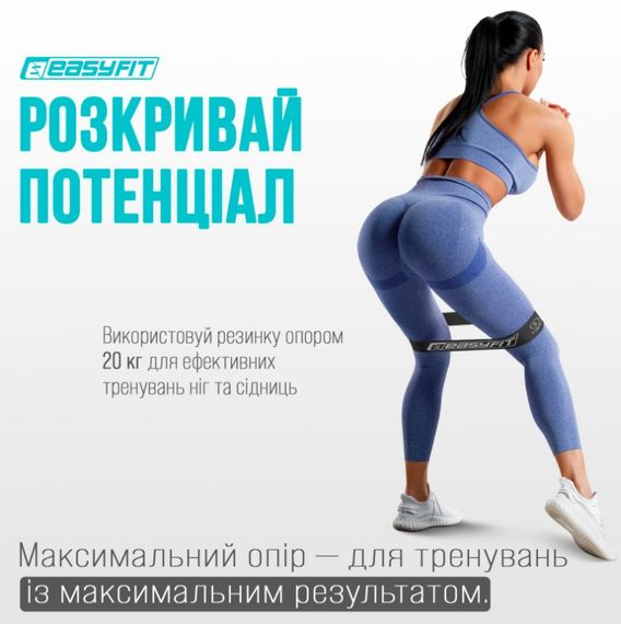 Гумки для фітнесу EasyFit MonoBand набір 3 шт (EF-1812-GY) | Зображення 2