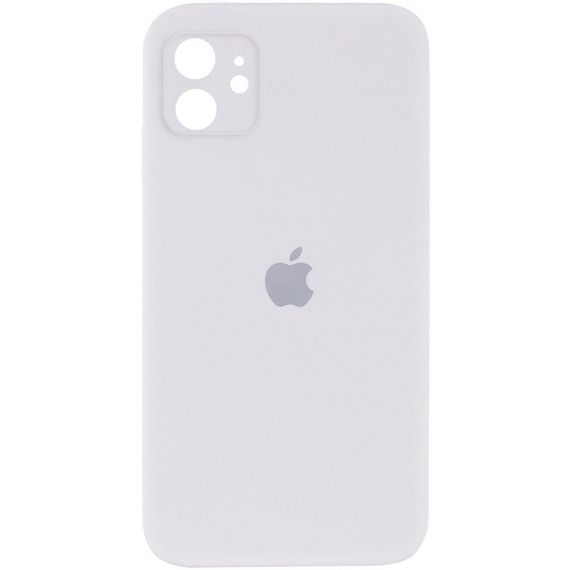 Чехол Silicone Case Square Full Camera Protective (AA) для Apple iPhone 11 (6.1") Білий / White