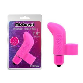 Вібратор для клітора на палець Chisa Mis Sweet Finger Vibe з рельєфом, рожевий Sex Aura