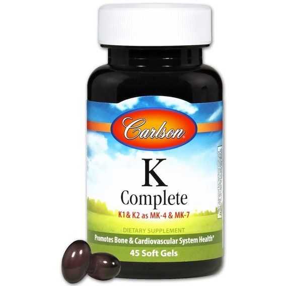 Витамин K Carlson Labs K-Complete 45 Soft Gels CAR-10410