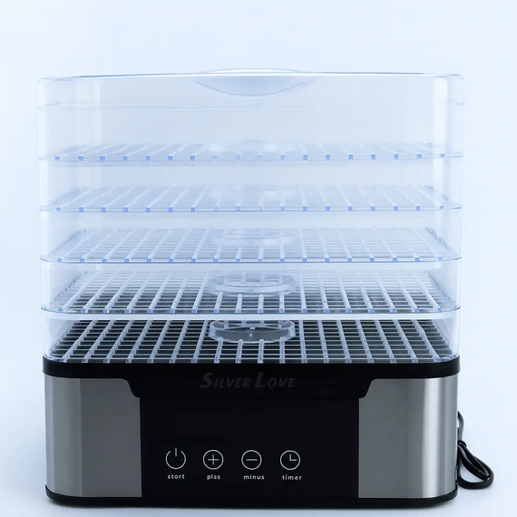 Кухонна сушарка для продуктів Silver Love, Сушарка 5-ярусна для домашніх заготовок | Зображення 2