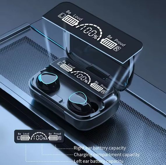 Беспроводные наушники M10 TWS bluetooth 5.1 black OPM с павербанком | Зображення 2