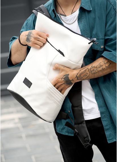 Чоловічий рюкзак Sambag RollTop X білий 41 х 27 х 18 см (24320008m) | Зображення 4