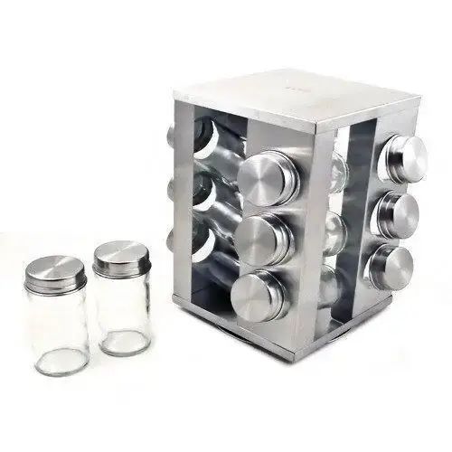 Набір ємностей для спецій на основі UNIQUE 12 в 1 Квадрат Органайзер для приправ | Зображення 2