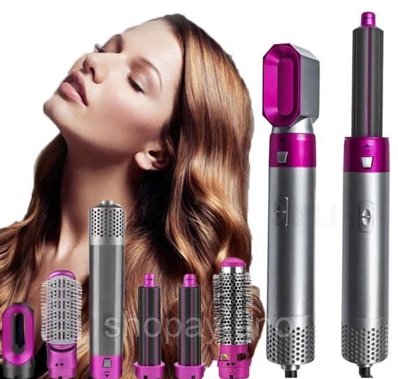 Повітряний мультистайлер Hot Air Styler 5 в 1 для різних типів волосся з насадками для сушіння, випрямлення, надання об'єму | Зображення 5