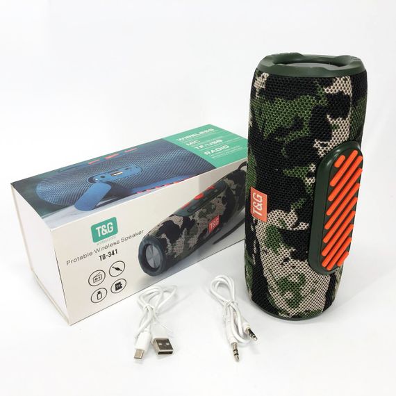 Портативна колонка Bluetooth TG341 зі шнурком, акумуляторна колонка для музики. Колір: камуфляж | Зображення 8
