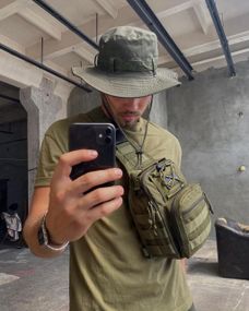 Сумка чоловіча тактична, Чоловіча вулична сумка через плече, Сумка через плече OQ-315 військове маскування