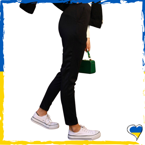 Брюки женские трикотажные. Брюки женские черные. 32, 34, 36, 38, 40 | Зображення 2