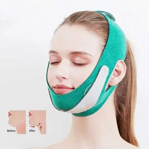 Универсальный V-образный ремень - маска для подтяжки лица и кожи FACE LIFT UP Полноразмерный бандаж - повязка для коррекций | Зображення 2