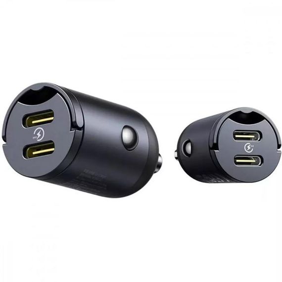 АЗП Baseus Tiny Star Mini 30W (2USB-C) (C00035001121) Black | Зображення 3