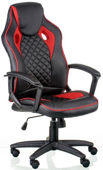 Офісне крісло Mezzo black - red, Tilt з регулюванням хитання під вагу користувача | Зображення 4