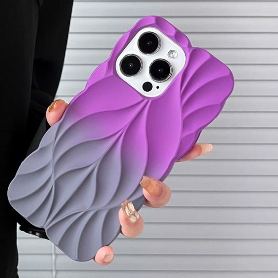 TPU чохол Leaf для Apple iPhone 15 Pro Max (6.7") Violet / Grey | Зображення 1
