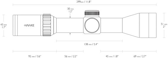 Приціл оптичний Hawke Vantage 30 WA 1,5-6х44 сітка L4A Dot з підсвічуванням | Зображення 2