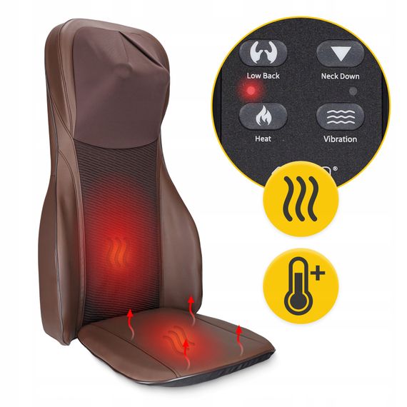 Масажна накидка 4FIZJO Ultra багатофункціональна, з підігрівом Brown (P-5905973404105) | Зображення 1