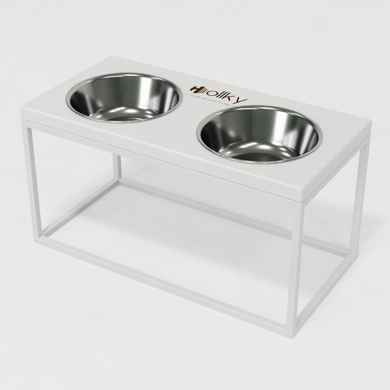 Миски на подставке для средних и больших собак Hollky Base L (2 × 0,95 л) BL-422120-WHWH | Зображення 8