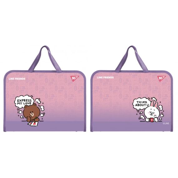 Папка-портфель на блискавці Line Friends YES 492315 Різнокольоровий shop (5056574451835)