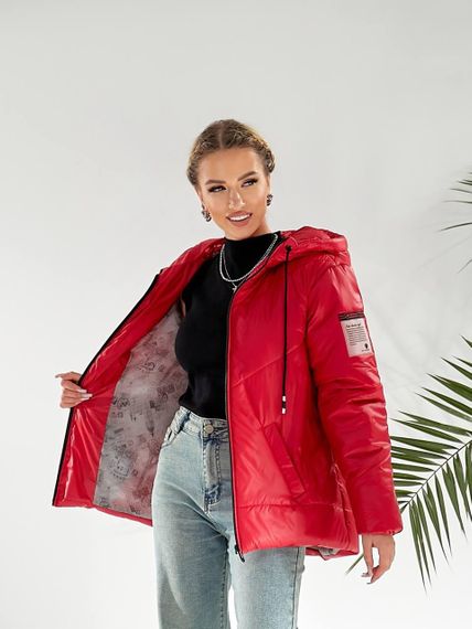 Утеплена куртка, арт.417/2, червоний | Зображення 1
