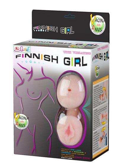 Надувная кукла Finish Girl с вставкой из киберкожи и вибростимуляцией. BM-015001 Sex Aura | Зображення 9