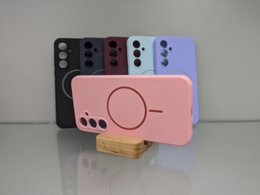 Samsung Galaxy S23 FE MagSafe Протиударный чохол Софт Тач чохол розовий