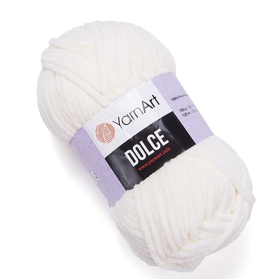 YarnArt Dolce 856 светло-желтая ярнарт дольче плюшевая пряжа для вязания